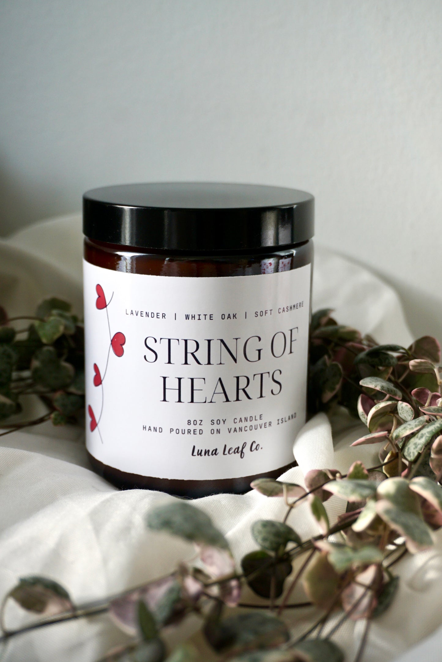 String of Hearts Soy Candle