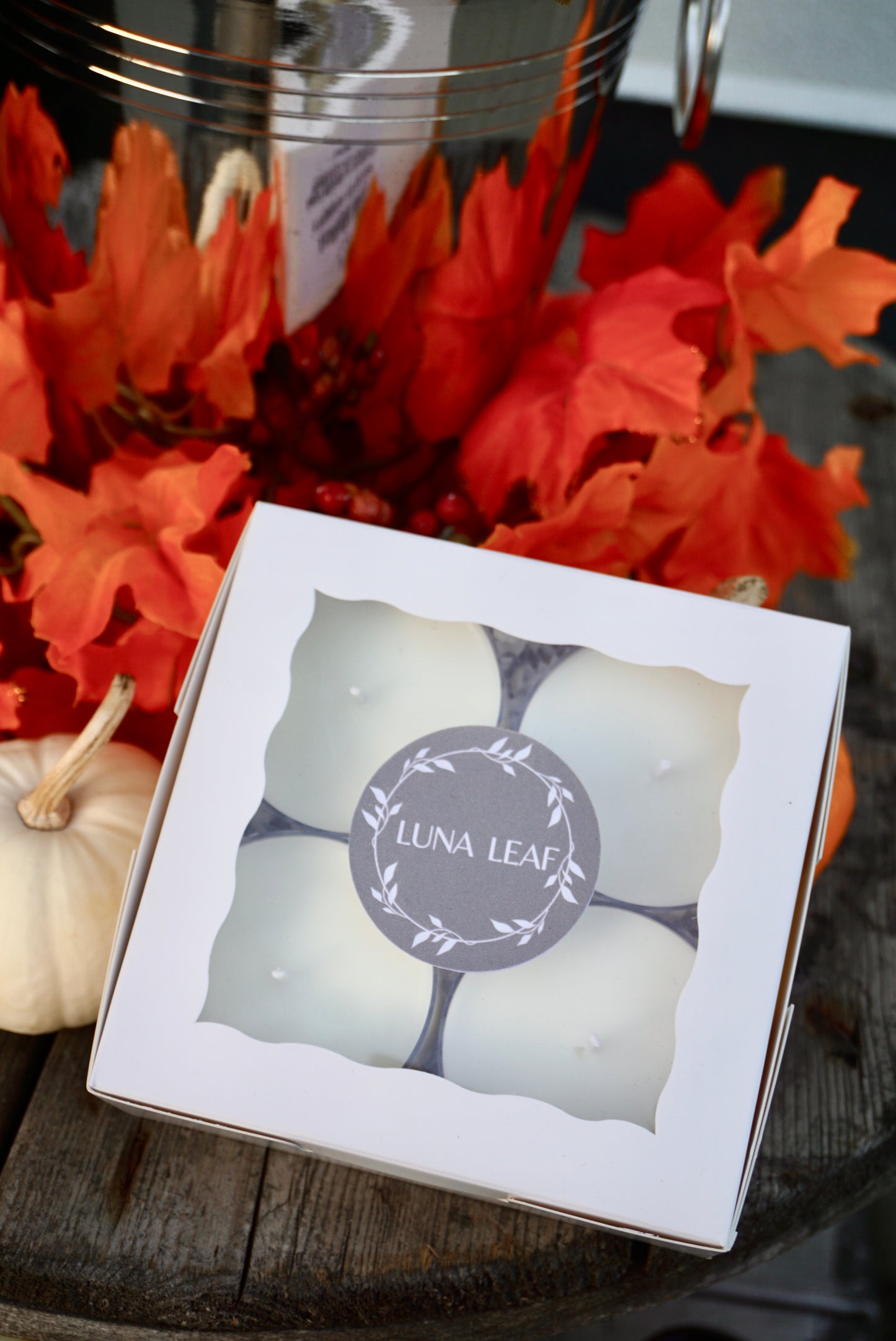 Fall Tea Light Gift Box