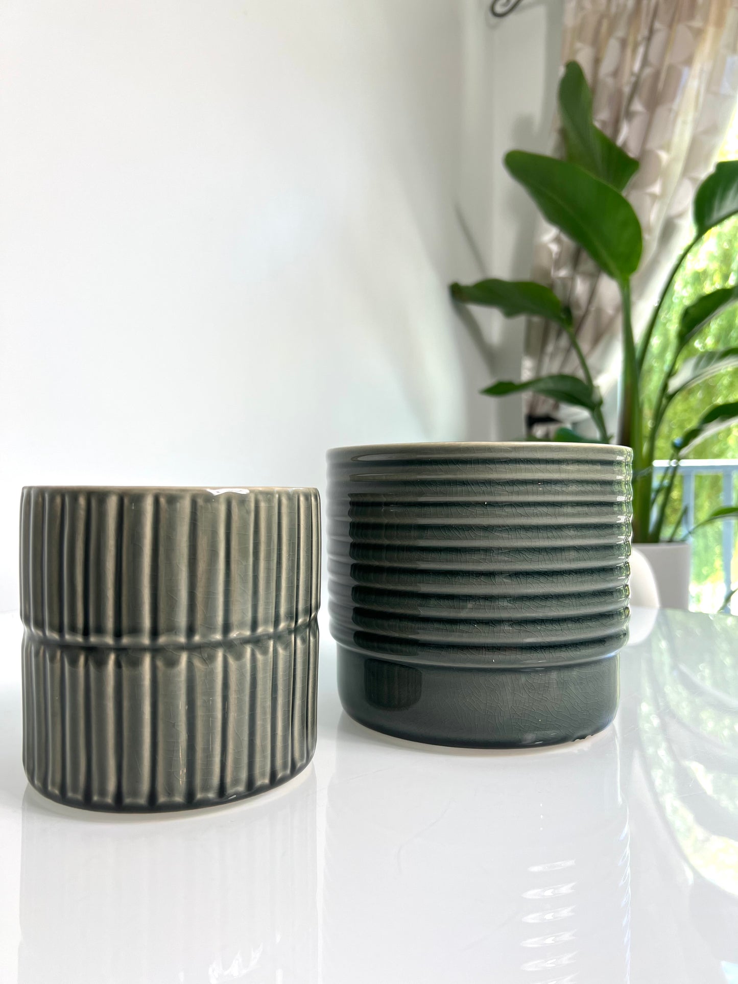 Horizon Slate Grey Planters