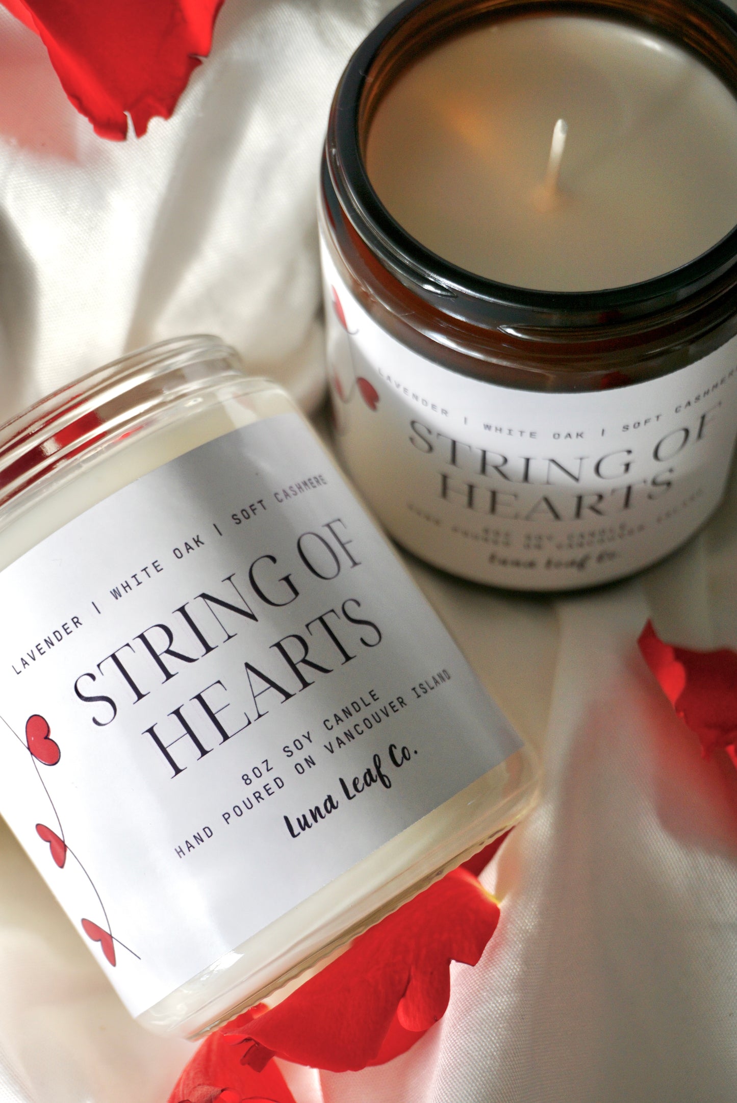 String of Hearts Soy Candle