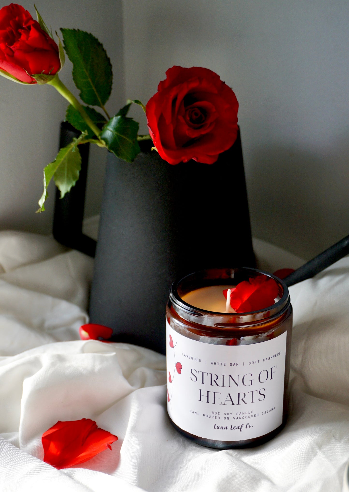 String of Hearts Soy Candle
